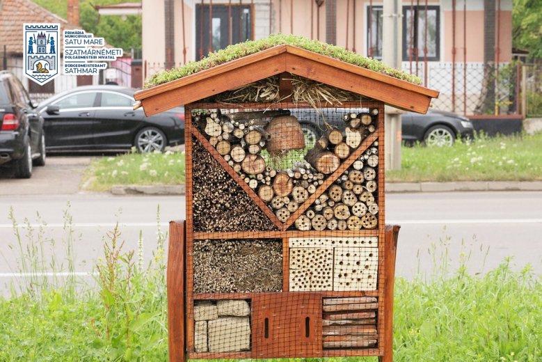 Méhecskehotel és darázsgarázs várja a beporzó rovarokat Szatmárnémetiben